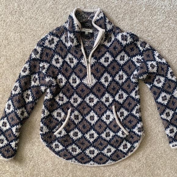 Madewell Tops - Madewell Quarter Zip Popover Teddy Sweater Size S